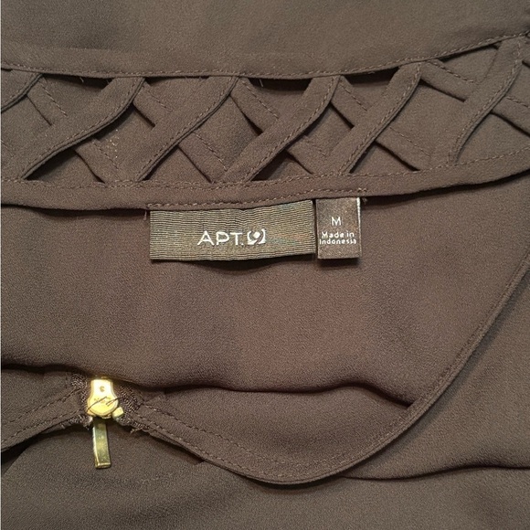 Apt. 9 Black Relaxed Buttoned Blouse - Picture 4 of 11